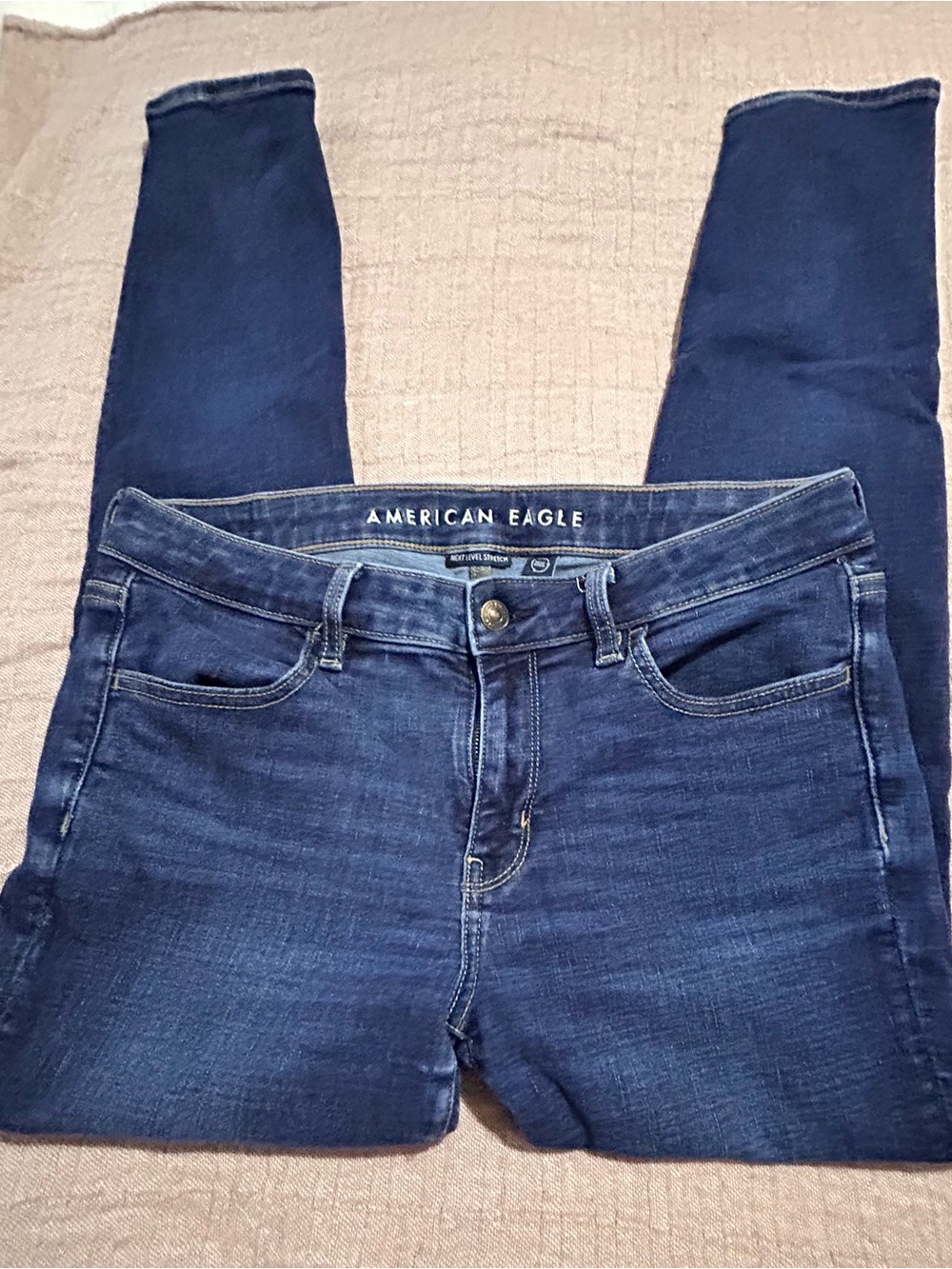 American Eagle Outfitters Women’s Dark Blue Skinny Jeans-Size 8 EC